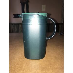 TUPPERWARE #3535A-2 Slimline Green Syrup-Creamer Pitcher Rocker Lid 500ml 6"